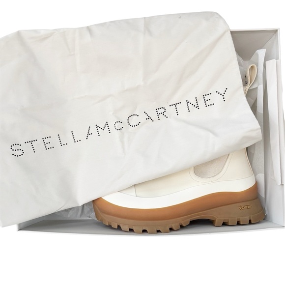 STELLA MCCARTNEY Trace Chelsea Boots in Cream Size EU41=US11B New - Picture 13 of 16